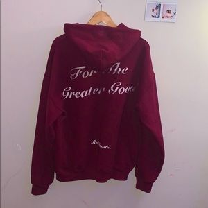“Red Hoodie.” Burgundy vintage Style hoodie